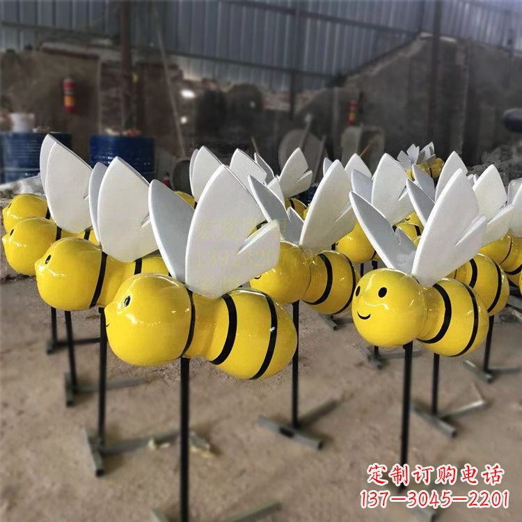 宁夏动感蜜蜂雕塑,营造精致的都市公园