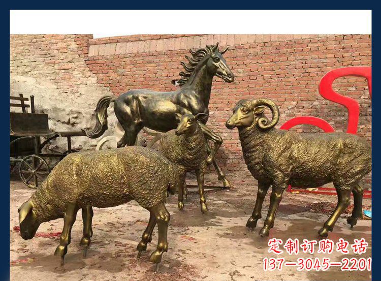 宁夏中领雕塑|绵羊公园动物铜雕,让自然之美永存