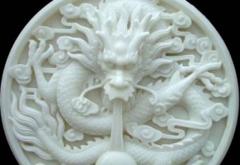 宁夏汉白玉雕刻龙头摆件，悠然吟诗引领风尚