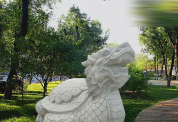 宁夏中领雕塑——汉白玉龙龟石雕