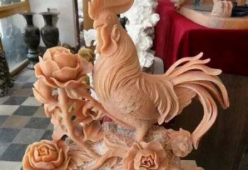 宁夏国家元素：吉祥如意公鸡石雕