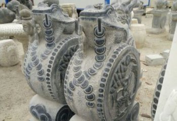 宁夏古韵深远，金蟾抱鼓石仿古门墩雕塑