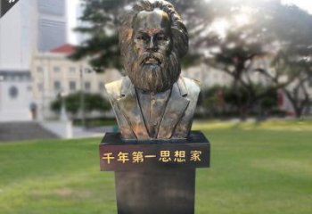 宁夏马克思胸像铜雕，悠久历史的象征