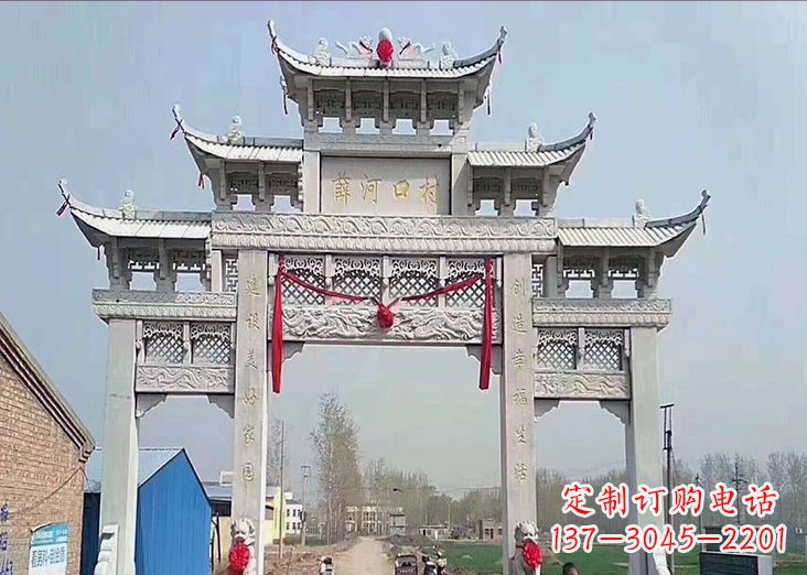 宁夏石牌坊雕塑,让您定制属于自己的雕塑!