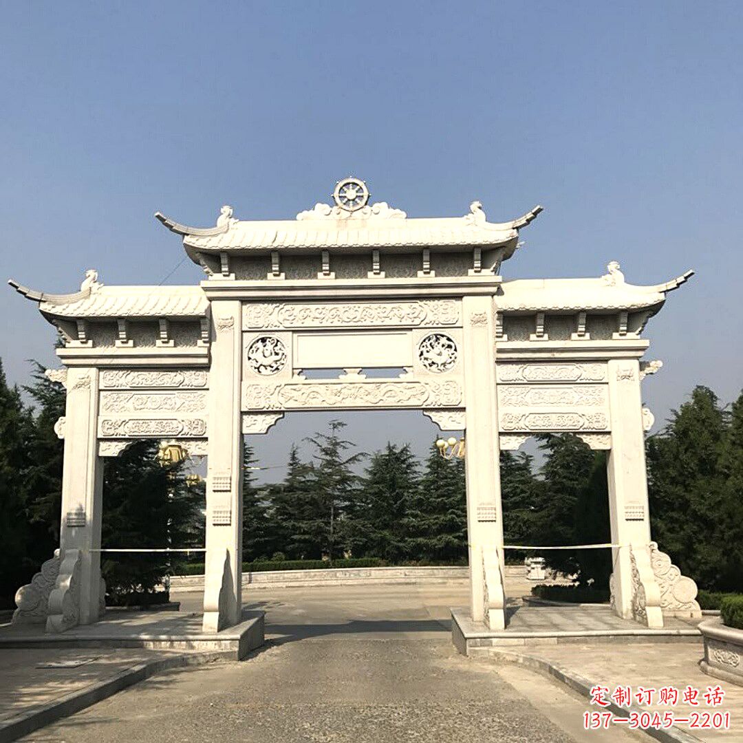 宁夏精致牌坊柱座石雕服务,古色古香装点璀璨文化