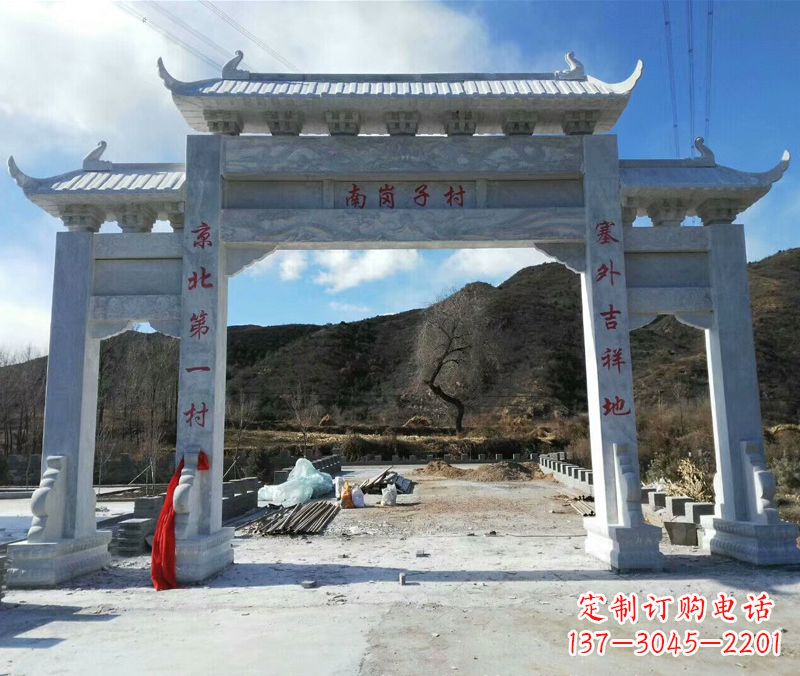 宁夏中领雕塑:牌楼石雕精品定制