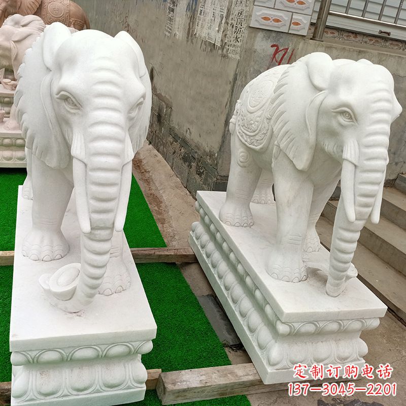 宁夏中领雕塑推出的天然石头大象雕塑,雕塑形象…