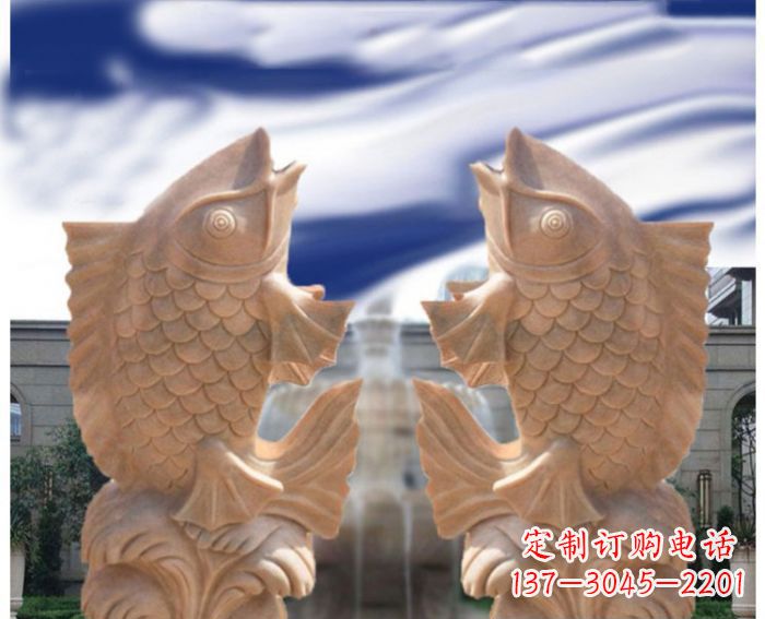 宁夏中领雕塑设计定制精美鲤鱼雕塑