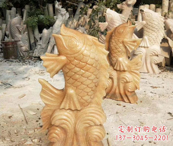 宁夏中领雕塑精美鲤鱼雕塑