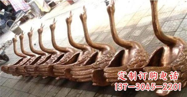 宁夏优雅迷人的天鹅铜雕塑