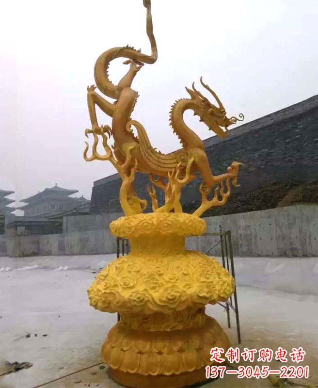 宁夏中领雕塑专业定制华丽的龙雕塑,集艺术设计…