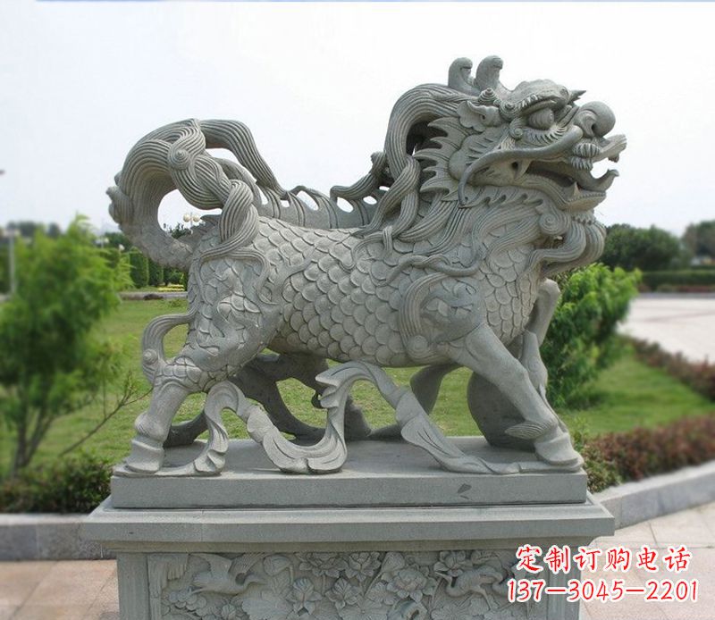 宁夏典雅经典,麒麟招财石雕把你的梦想变成现实