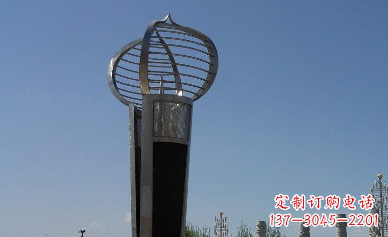 宁夏中领雕塑:不锈钢火炬形雕塑