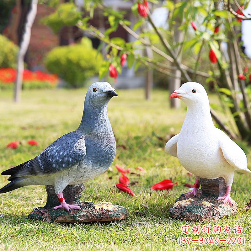 宁夏秦皇岛和平鸽雕塑:表达和平与友谊的象征
