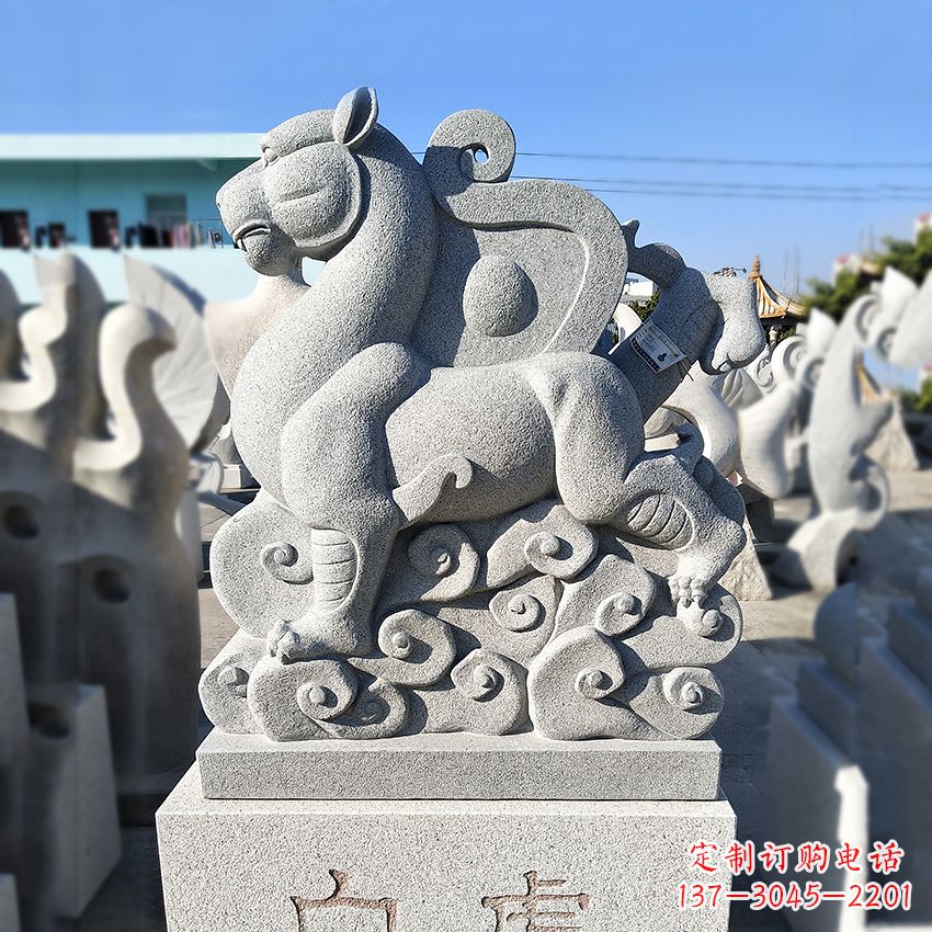 宁夏精美动物雕塑——上古四神兽石雕之白虎