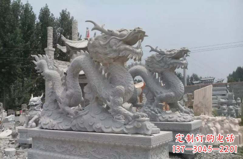 宁夏青石仿古龙石雕:传统工艺精美雕塑