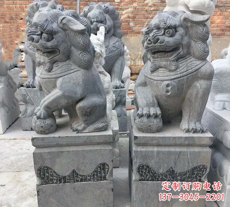 宁夏青石仿古狮子雕塑