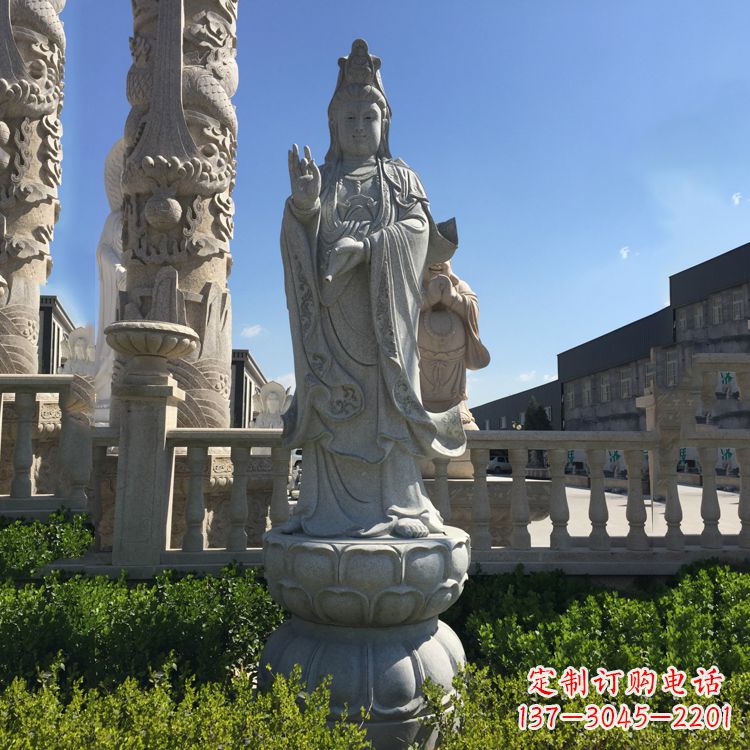 宁夏青石观音菩萨石雕塑