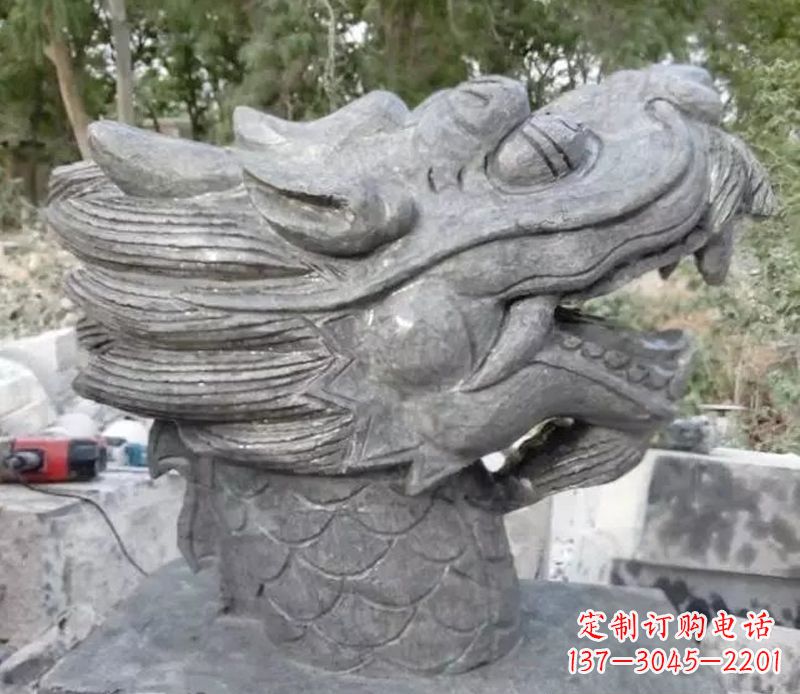 宁夏青石龙头雕塑