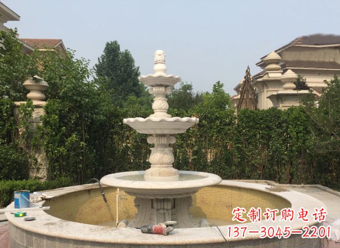 宁夏三层喷泉公园石雕--唤醒公园原始的气息