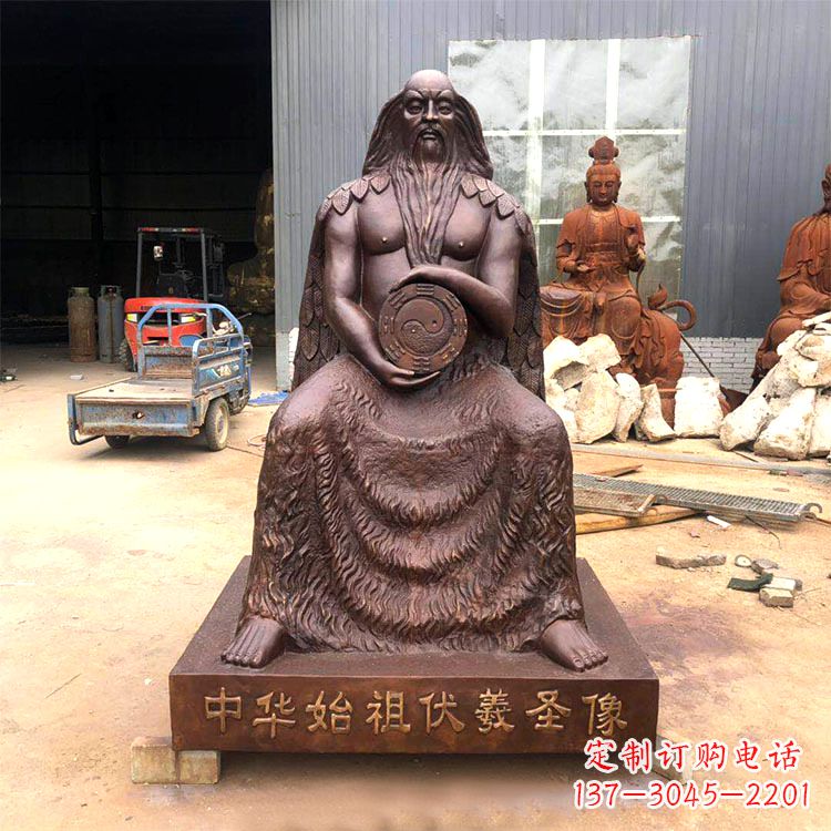 宁夏中华传统历史雕塑——华始祖伏羲像