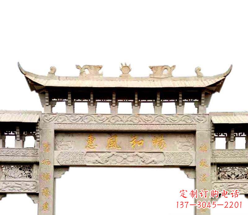 宁夏牌坊石雕–传承传统文化,给空间增色彩