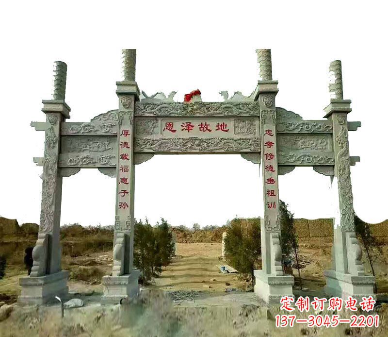 宁夏石雕牌坊,艺术精美永恒