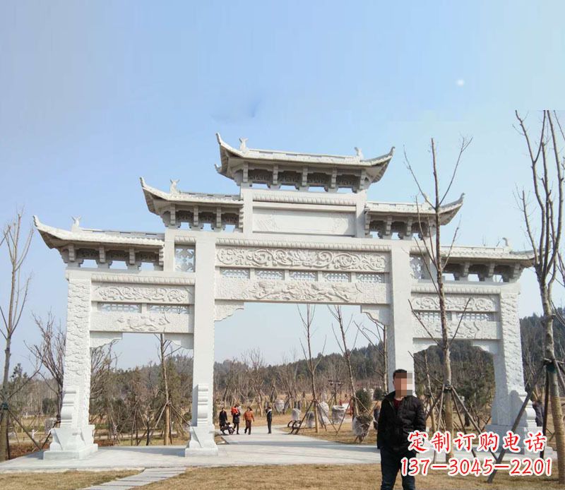 宁夏中领雕塑-牌坊石雕精美无比