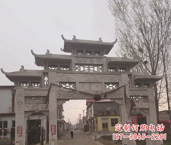 宁夏精美牌坊石雕,定制精美属于您的雕塑