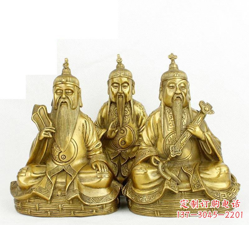 宁夏三清祖师神像铜雕,古典经典展现