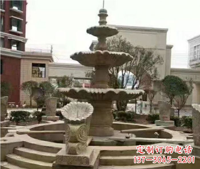 宁夏砂岩大型喷泉石雕