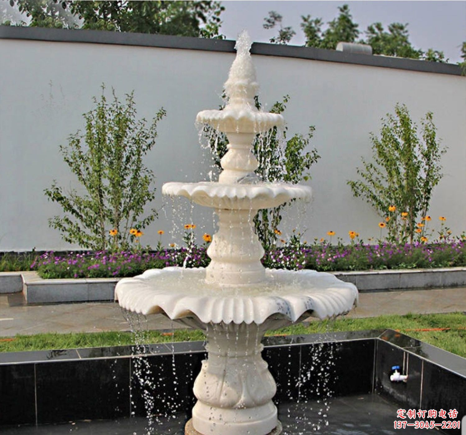 宁夏精美狮子雕塑石喷泉