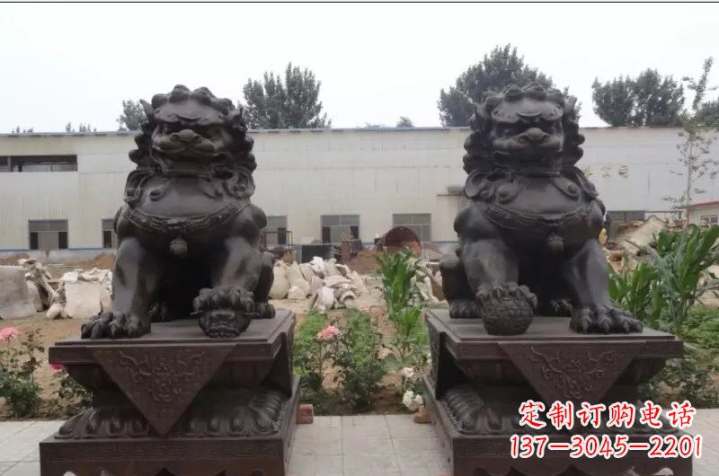 宁夏精灵定制狮子铜雕塑