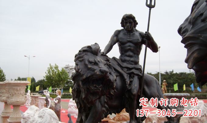 宁夏狮子座星座铜雕