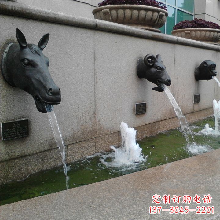 宁夏十二生肖水景铜雕,精美装饰你的家居