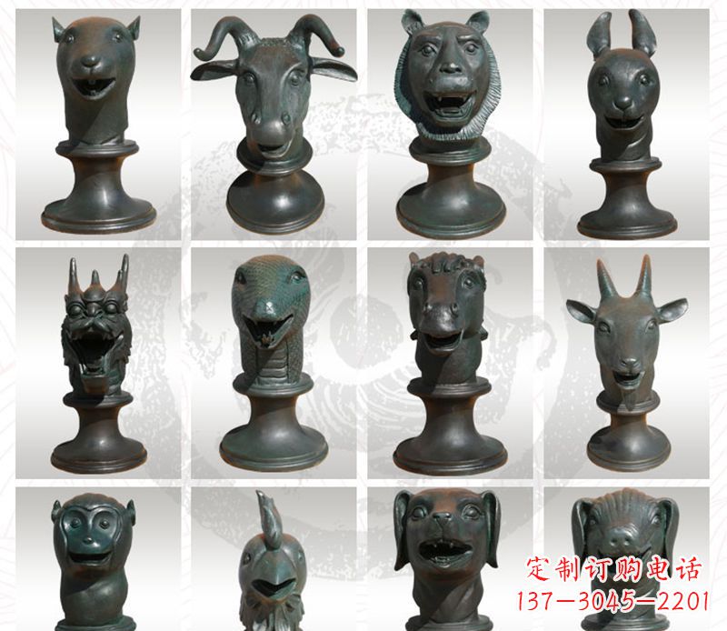 宁夏限量版十二生肖铜雕塑
