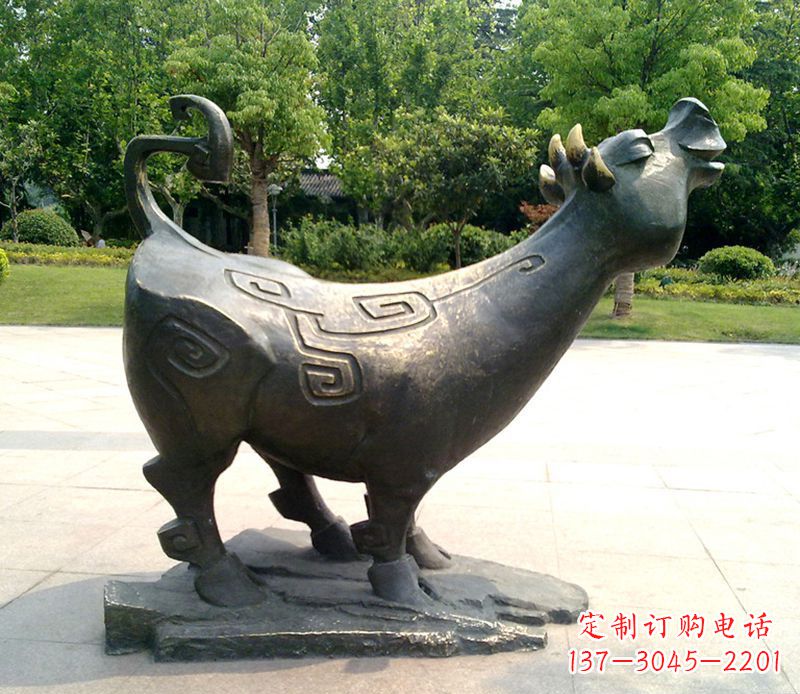 宁夏十二生肖铜雕塑,中领领先一步