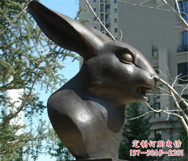 宁夏十二生肖兔首铜雕塑