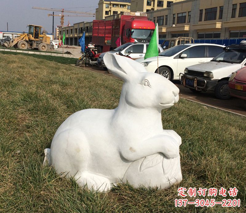 宁夏精美兔子石雕精品,点缀家居美景