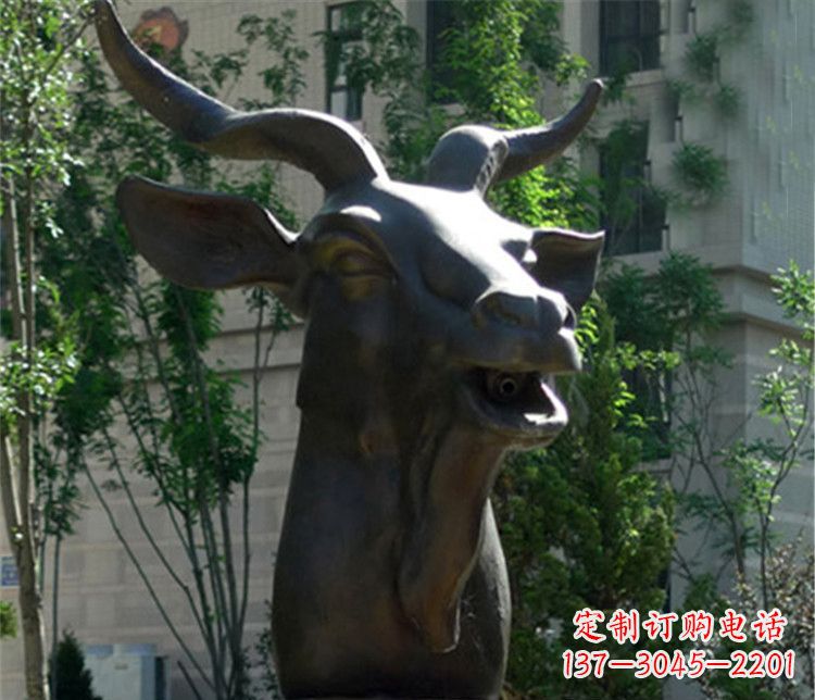 宁夏十二生肖铜雕羊首饰