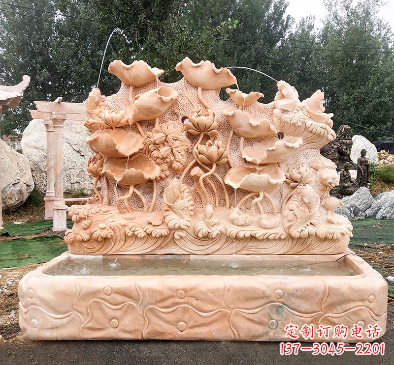 宁夏汇聚自然艺术的石材喷泉雕塑
