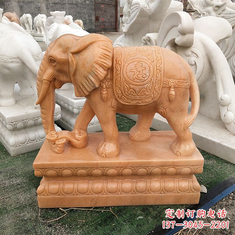 宁夏立柱大象雕塑,集美观和实用于一体