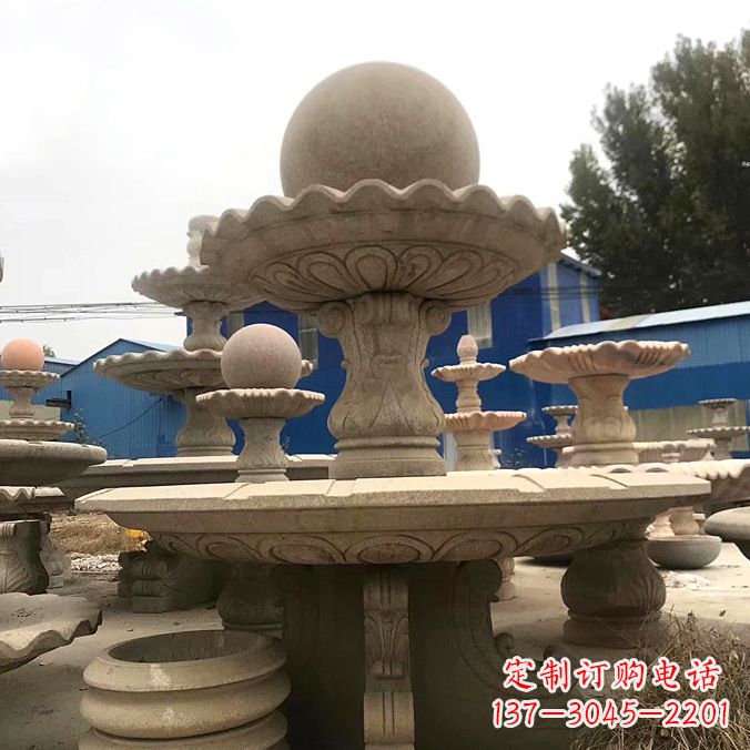 宁夏拥有祥和之美的玉石风水球雕塑