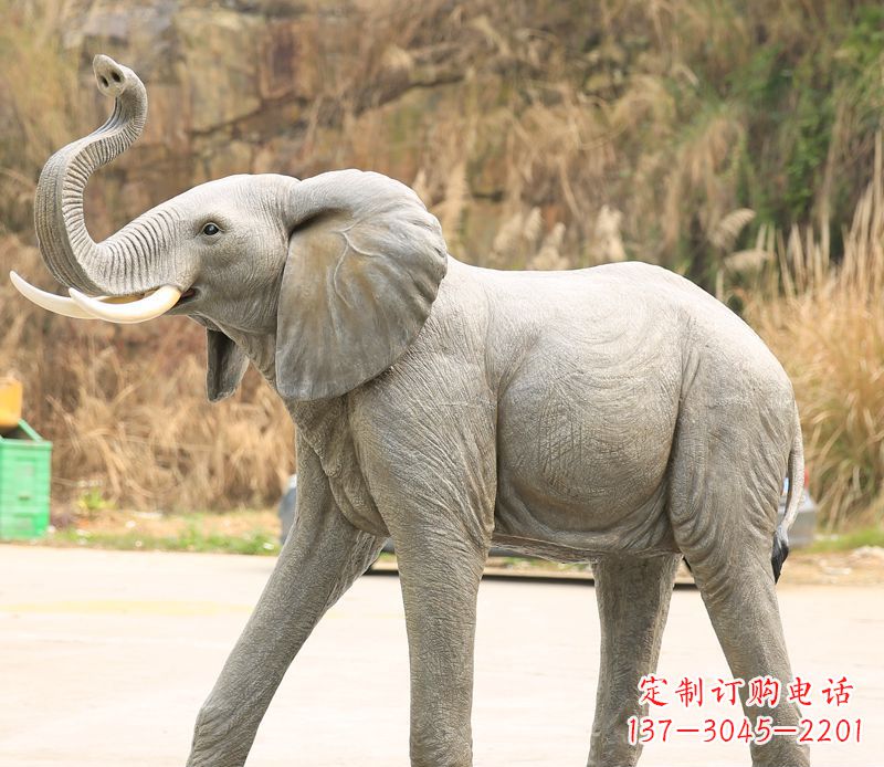 宁夏石雕广场动物大象雕塑