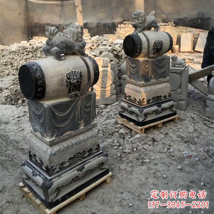 宁夏定制大象雕塑石雕门墩,传承中国古典文化