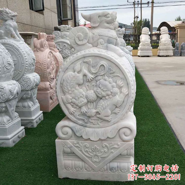宁夏石雕牌坊抱鼓石,有艺术气息的雕塑定制