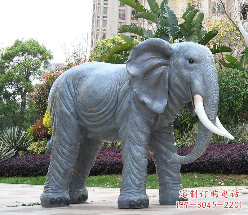 宁夏石雕小区动物大象