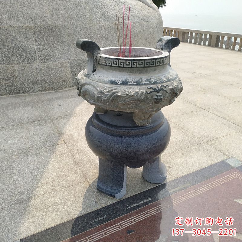 宁夏石雕圆香炉