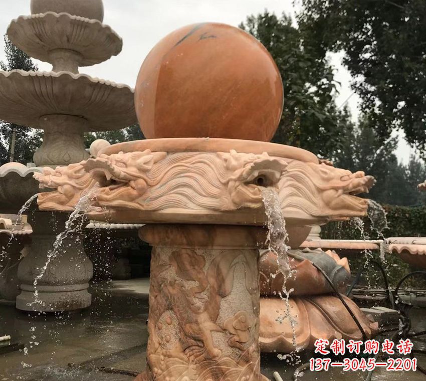 宁夏石雕自然流水喷泉