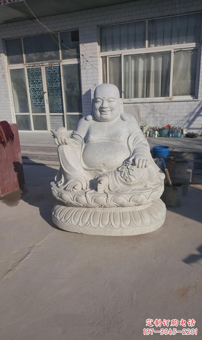 宁夏石雕坐式弥勒佛